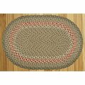 Capitol Earth Rugs Green-Burgundy Jute Braided Rug 09-009